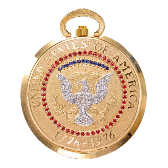 Swiss limited edition 14K gold lever pocket watch Circa 1976