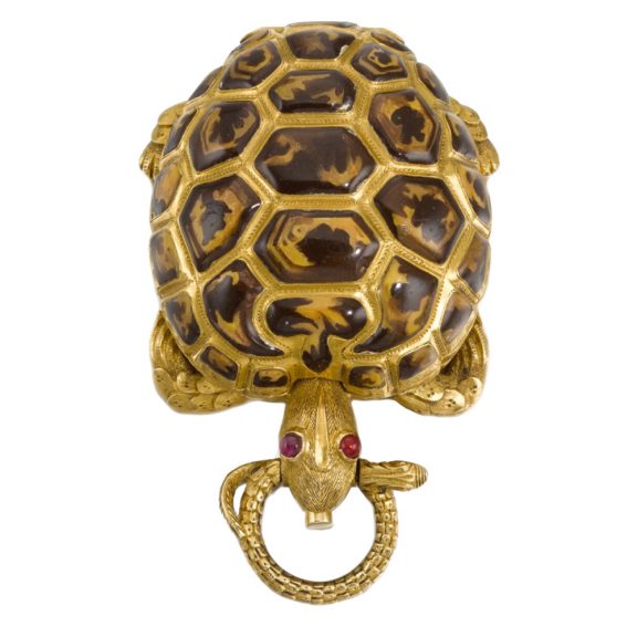 Swiss turtle-form watch with heart-shaped movement circa 1885 Swiss turtle-form watch with heart-shaped movement circa 1885