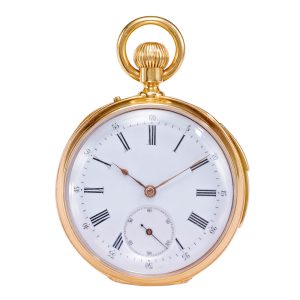 French small yellow gold quarter repeating watch Circa 1900