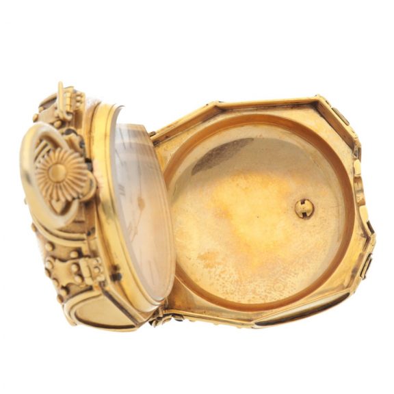 Rare and unusual Swiss gold suit of armour form watch Circa 1890 Rare and unusual Swiss gold suit of armour form watch Circa 1890