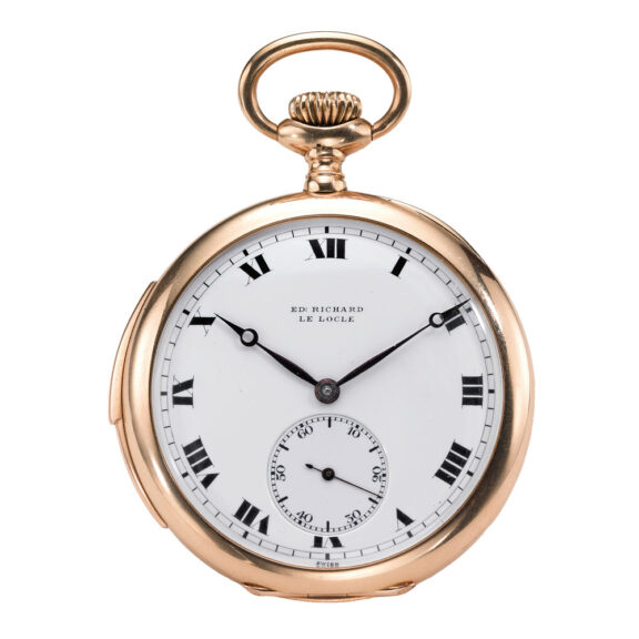 Swiss 18k yellow gold minute repeating watch Circa 1915