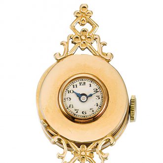 Swiss lapel/brooch watch in the form of a pointer circa 1910