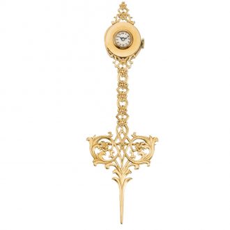 Swiss lapel/brooch watch in the form of a pointer circa 1910