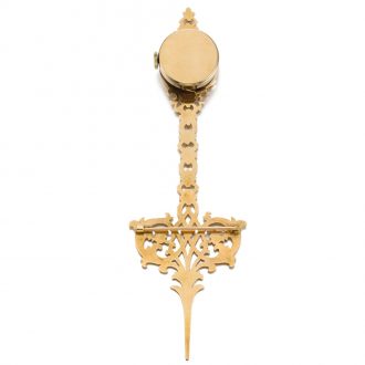 Swiss lapel/brooch watch in the form of a pointer circa 1910