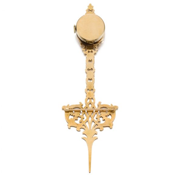 Swiss lapel/brooch watch in the form of a pointer circa 1910 Swiss lapel/brooch watch in the form of a pointer circa 1910