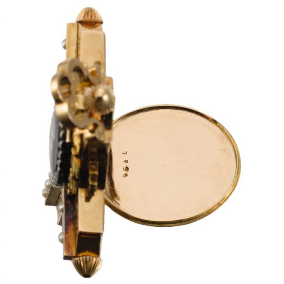 Swiss cruciform watch with polychrome enamel painting Circa 1880. Swiss cruciform watch with polychrome enamel painting Circa 1880.