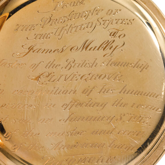 American 14 carat gold lever presentation watch Circa 1912 American 14 carat gold lever presentation watch Circa 1912