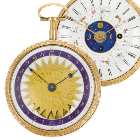Swiss astronomical world time watch with 24 world locations Circa 1790