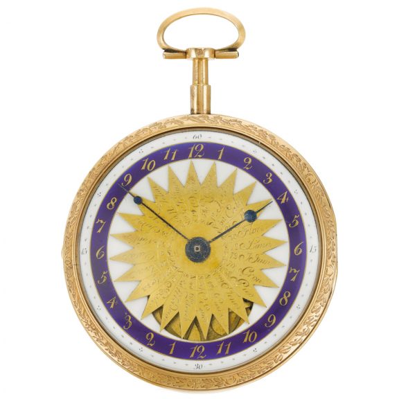Swiss astronomical world time watch with 24 world locations Circa 1790 Swiss astronomical world time watch with 24 world locations Circa 1790