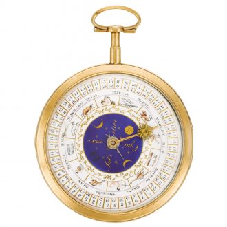 French gold astronomical watch with signs of the zodiac Circa 1800