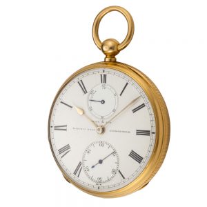 An English chronometer watch with power reserve Circa 1872