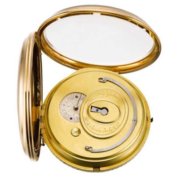 French 18K rose gold complicated coach watch Circa 1790 French 18K rose gold complicated coach watch Circa 1790
