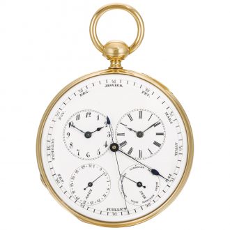 French two-time zone watch with centre seconds Circa 1870