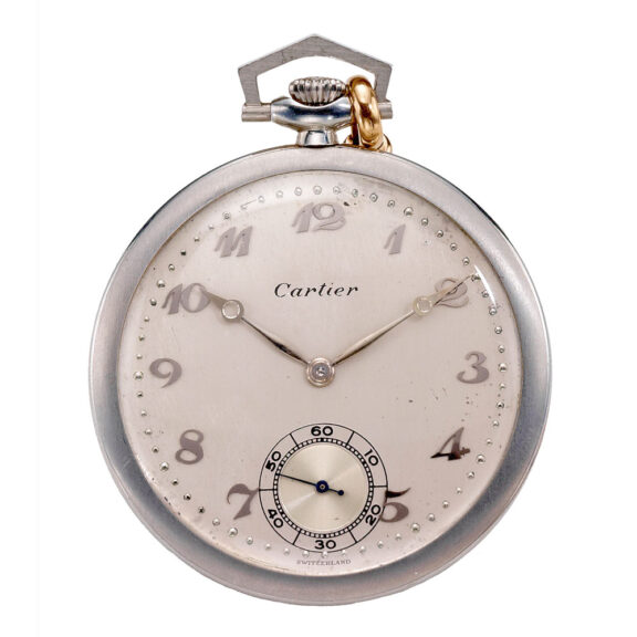 Swiss platinum pocket watch retailed by cartier Circa 1930