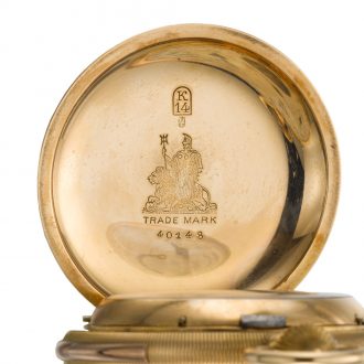 Swiss double dial minute repeating lever watch Circa 1900