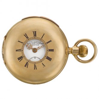 Swiss double dial minute repeating lever watch Circa 1900
