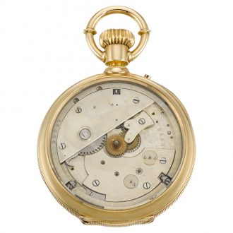 Swiss double-dialled watch with calendar and moon phases Circa 1890