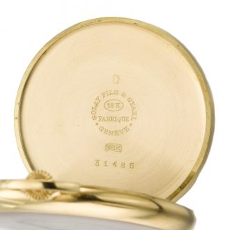 Rare Swiss gold keyless lever World Time pocket watch Circa 1940