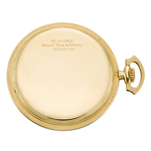 Rare Swiss gold keyless lever World Time pocket watch Circa 1940 Rare Swiss gold keyless lever World Time pocket watch Circa 1940