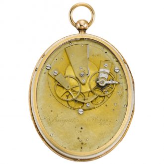 Swiss oval pocket watch with Réaumur thermometer Circa 1884