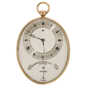 Swiss oval pocket watch with Réaumur thermometer Circa 1884