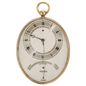 Swiss oval pocket watch with Réaumur thermometer Circa 1884