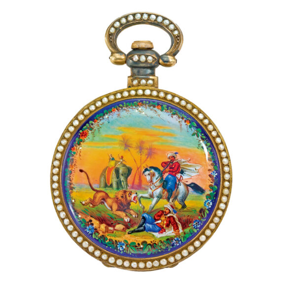 Swiss pair of complementary silver gilt watches Circa 1860