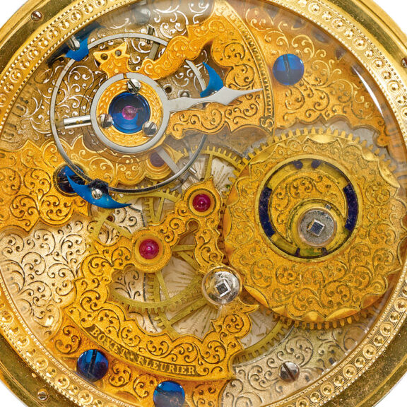 Swiss gold, enamel and pearl set watch by Bovet Circa 1830 Swiss gold, enamel and pearl set watch by Bovet Circa 1830