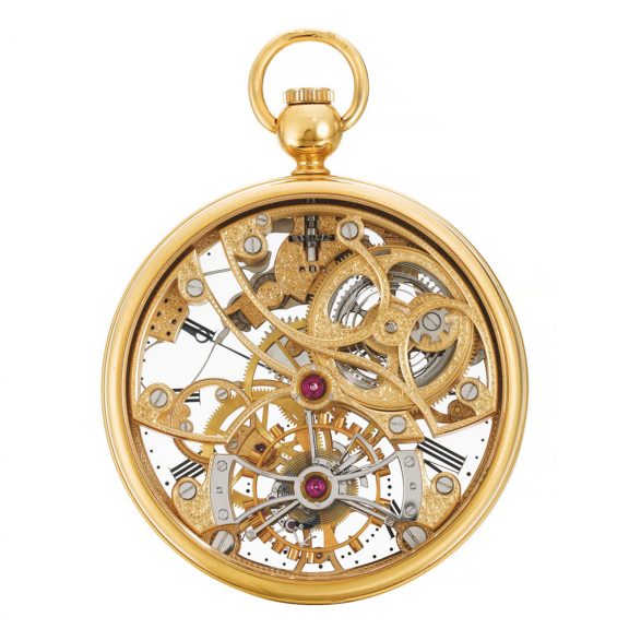 Very rare Swiss gold skeletonized tourbillon watch circa 1983 Very rare Swiss gold skeletonized tourbillon watch circa 1983