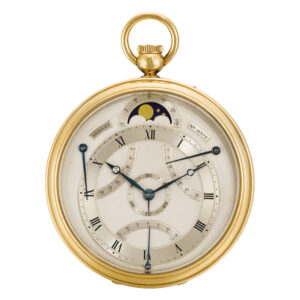 Swiss gold astronomical watch with perpetual calendar Circa 1960