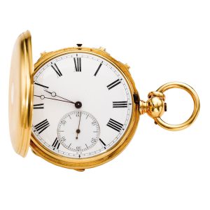 Fine gold grande and petite sonnerie clockwatch Circa 1870