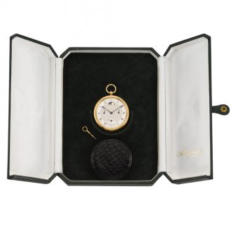 Swiss gold perpetual calendar watch with moon phases Circa 1986