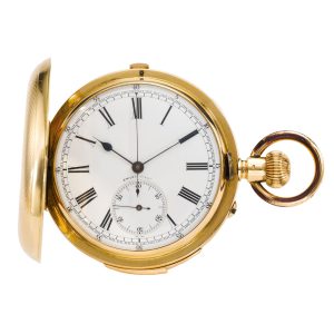 Swiss gold minute repeating chronograph watch Circa 1890