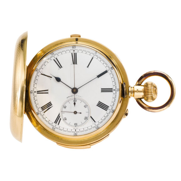 Swiss gold minute repeating chronograph watch Circa 1890