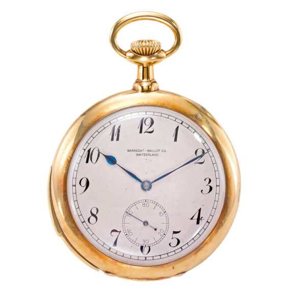 Swiss gold open faced minute repeating watch Circa 1900