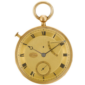French lever perpetual à toc watch with wind indication Circa 1820