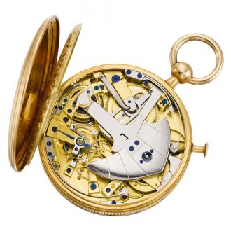 French lever perpetual à toc watch with wind indication Circa 1820