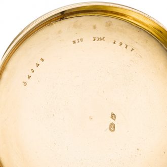 French gold quarter repeating calendar cylinder watch Circa 1820