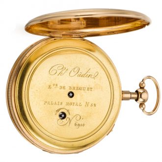 French gold quarter repeating calendar cylinder watch Circa 1820