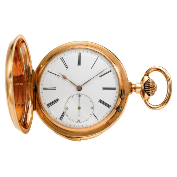 Swiss gold quarter repeating chronometer watch Circa 1900