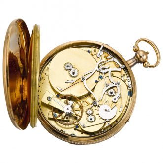Swiss/French musical half-hour striking clock watch Circa 1830 Swiss/French musical half-hour striking clock watch Circa 1830