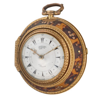 English verge in Gilt-Metal and tortoiseshell triple cases Circa 1865