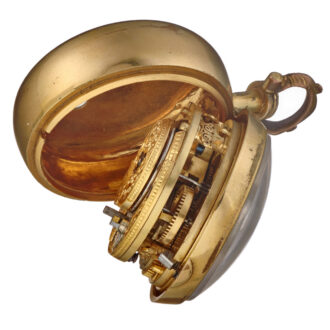 English verge in Gilt-Metal and tortoiseshell triple cases Circa 1865