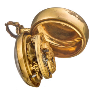 English verge in Gilt-Metal and tortoiseshell triple cases Circa 1865