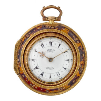Fine English gilt verge in tortoiseshell triple cases Circa 1865