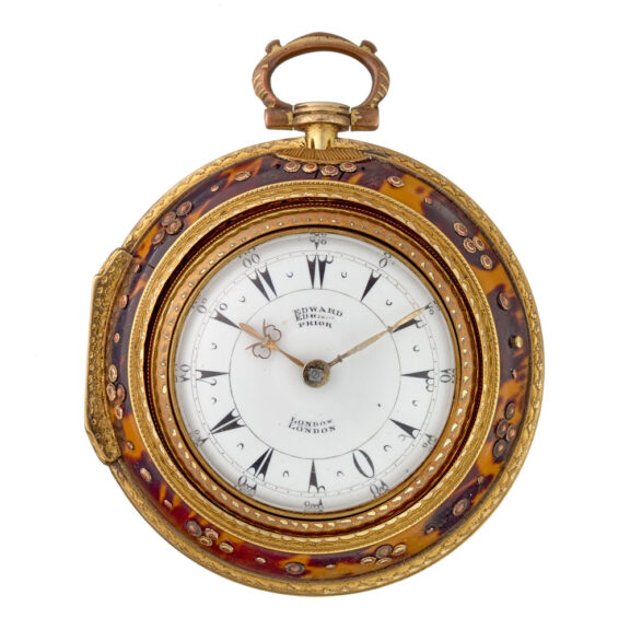 Fine English gilt verge in tortoiseshell triple cases Circa 1865 Fine English gilt verge in tortoiseshell triple cases Circa 1865