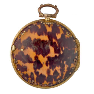 English verge in Gilt-Metal and tortoiseshell triple cases Circa 1865