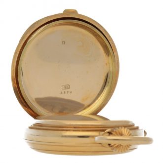 Rare Swiss gold minute repeating automaton watch Circa 1890 Rare Swiss gold minute repeating automaton watch Circa 1890