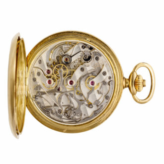 Swiss gold Longines watch with two complications Circa 1930