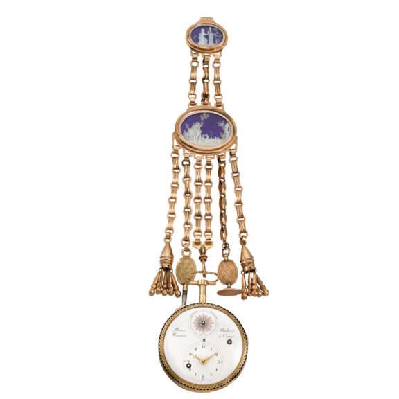 Swiss watch with processional automaton and chatelaine Circa 1800 Swiss watch with processional automaton and chatelaine Circa 1800